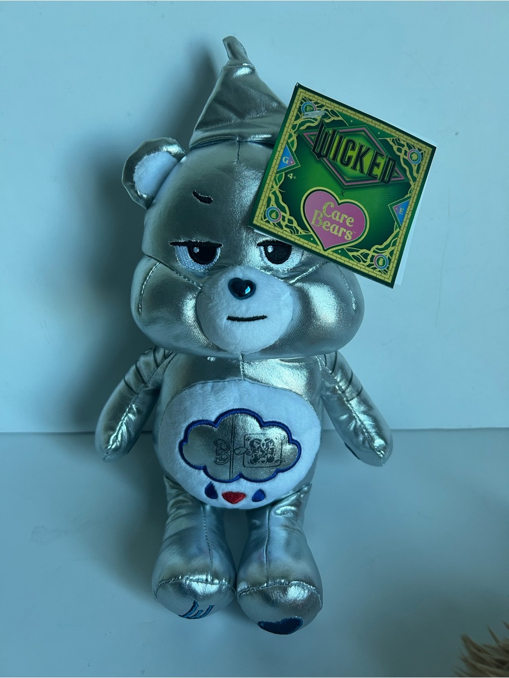 Care Bears Silver Metallic Wicked Bear Plush 9” approx